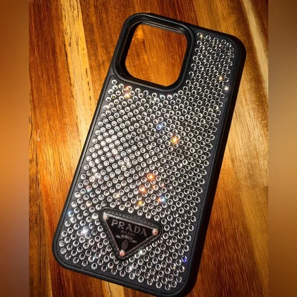 Prada Black and Silver Studded Phone Case🌸💕 - Picture 2 of 3
